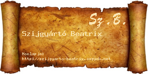 Szijgyártó Beatrix névjegykártya