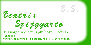 beatrix szijgyarto business card